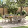 vidaXL Garten Essgruppe 9 pcs Grau Poly-Rattan