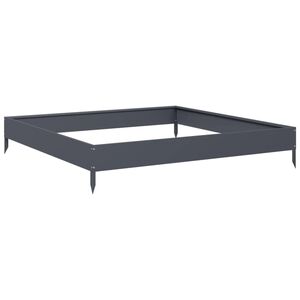 vidaXL Hochbeet Anthrazit 100x100x18,5 cm Stahl