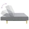 vidaXL Schlafsofa 2-Sitzer mit Fu&szlig;hocker Hellgrau Stoff