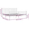 vidaXL Massivholzbett mit Kopfteil Schwarz 200x200 cm