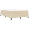 vidaXL Boxspringbett mit Matratze Creme 140 x 190 cm Stoff