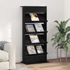 vidaXL Magazinregal mit Regal Schwarz Eichen-Optik 70 x 41 x 156 cm