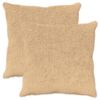 vidaXL Kissenbezug 2 stk. HEERLEN Creme 60 x 60 cm Faux Kaninchenfell