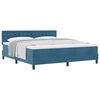 vidaXL Boxspringbett mit Matratze Dunkelblau 180 x 200 cm Samt