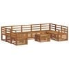 vidaXL Outdoor-Sofagarnitur 10 stk. Natur