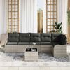 vidaXL Gartensofa-set Hellgrau Poly-Rattan
