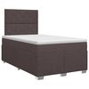 vidaXL Boxspringbett mit Matratze Dunkelbraun 120 x 190 cm Stoff