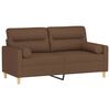 vidaXL 2-Sitzer-Sofa mit Zierkissen Braun 140 cm Stoff