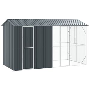 vidaXL Vogelk&auml;fig Anthrazit 430 x 208 x 247 cm Verzinkter Stahl