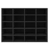 vidaXL Schuhregal Holzwerkstoff 92x30x67,5 cm Schwarz