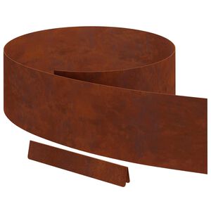 vidaXL Raseneinfassung 4 stk. 450 x 20 cm Wetterfeststahl Rostig