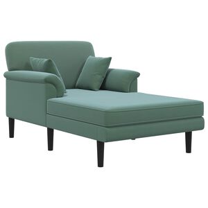 vidaXL Chaiselongue Meergr&uuml;n Samt