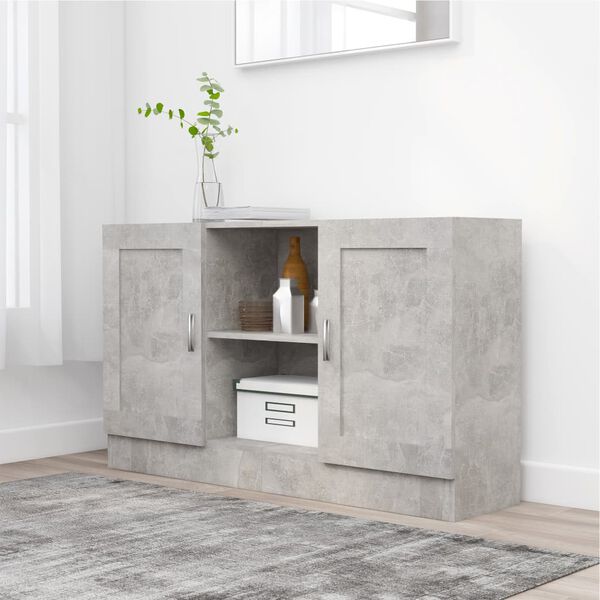 vidaXL Sideboard Betongrau 120x30,5x70 cm Holzwerkstoff