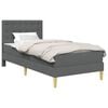 vidaXL Bettgestell mit Matratze Dunkelgrau 90 x 190 cm Stoff