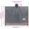 vidaXL Regenponcho mit Kapuze 2-in-1-Design Grau und Orange 223x145 cm