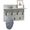 vidaXL Wandmontierter nachttisch mit Regal Beton Grau 60 x 40 x 12 cm