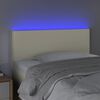 vidaXL LED Kopfteil Creme 90x5x78/88 cm Kunstleder