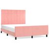 vidaXL Bettgestell mit Kopfteil Rosa 140x190 cm Samt