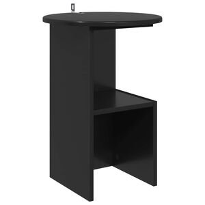 vidaXL Beistelltisch Schwarz Eichen-Optik &Oslash; 39,5 x 55 cm Holzwerkstoff