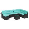 vidaXL Gartensofa-set 9 stk. Poly Rattan