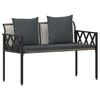 vidaXL B&auml;nke f&uuml;r Outdoor 2 -Seater 116 x 56 x 75 cm Poly-Rattan
