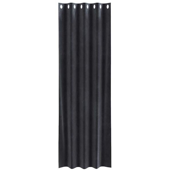 vidaXL Verdunkelungsvorh&auml;nge 2 pcs Dunkelgrau 140 x 245 cm Samt