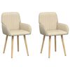 vidaXL Esszimmerst&uuml;hle 2 Stk. Stoff Creme 56,5 x 50 x 87,5 cm
