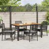 vidaXL Garten Essgruppe 5 pcs Schwarz Poly-Rattan