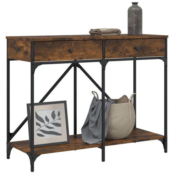 vidaXL Konsolentisch R&auml;uchereiche 100x39x78,5 cm Holzwerkstoff