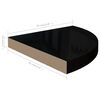 vidaXL Eck-Schweberegale 4 Stk. Hochglanz-Schwarz 35x35x3,8 cm MDF