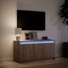vidaXL TV-Schrank mit LED-Beleuchtung Braun Eichen-Optik 100x34x50 cm