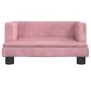 vidaXL Hundebett Rosa 60x40x30 cm Samt