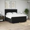 vidaXL Boxspringbett mit Matratze Schwarz 200x200 cm Stoff
