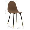 vidaXL Esszimmerst&uuml;hle 4 Stk. Braun Stoff