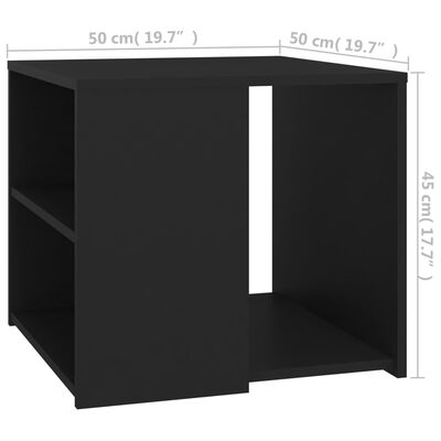 vidaXL Beistelltisch Schwarz 50x50x45 cm Holzwerkstoff
