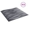 vidaXL Wandpaneele 12 pcs Steingrau 50 x 50 cm XPS Schaum