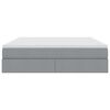 vidaXL Aufbewahrungsbett mit Matratze Hellgrau 160 x 200 cm Polyester
