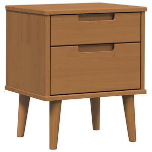 vidaXL Nachttisch MOLDE Karamell 40 x 35 x 48 cm Massives Kiefernholz