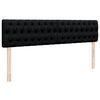 vidaXL Ottoman-Bett mit Matratzen Schwarz 200x200 cm Stoff