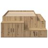 vidaXL Aufbewahrungsbettgestell Artisan-Eiche 90 cm Holzwerkstoff