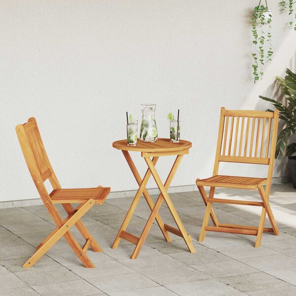 vidaXL Garten Bistro Set 3 pcs Braun Massivholz Akazie