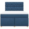 vidaXL Boxspringbett mit Matratze Blau 140x200 cm Stoff