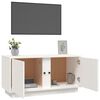 vidaXL TV-Schrank Weiß 80x35x40,5 cm Massivholz Kiefer