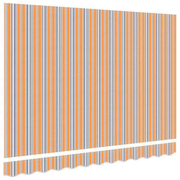 vidaXL Markisenersatzstoff Blau und Orange 2,5 x 2 m Polyester