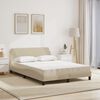 vidaXL Bett mit Matratze "Dover" Creme 140x190 cm Stoff