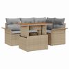 vidaXL Garten-Sofa-Set 5 stk. Beige Poly Rattan
