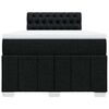 vidaXL Boxspringbett mit Matratze Schwarz 120x200 cm Stoff
