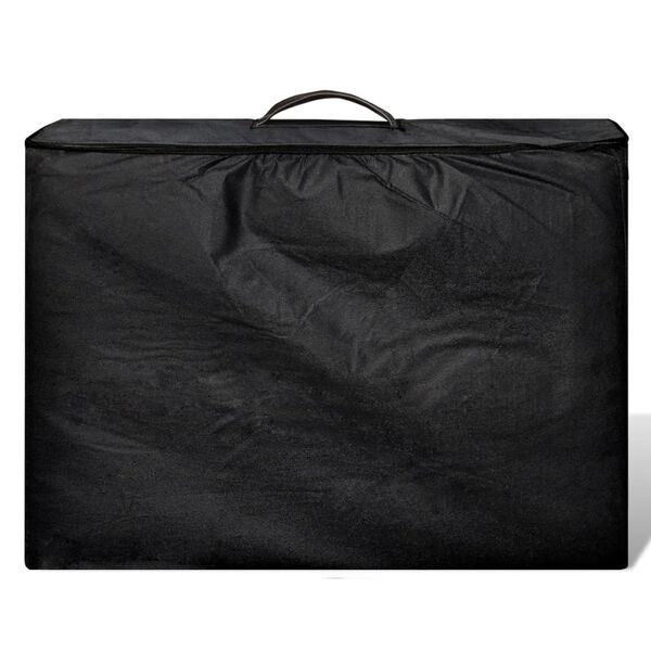 vidaXL Massageliege Klappbar 4-Zonen mit Aluminiumgestell Schwarz