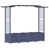 vidaXL Hochbeet mit Rankgitter und Dach Grau 204 x 40 x 138 cm PP