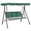 vidaXL Hollywoodschaukel Gr&uuml;n 170 cm Textilene und Stahl